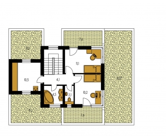 Grundriss des Obergeschosses - CUBER 4